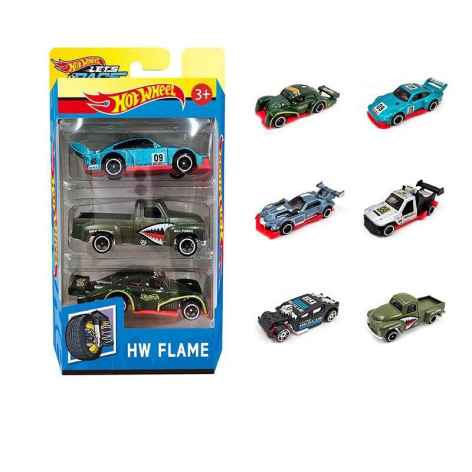 Набір машин 3 машинки, металопластик, 1:64, в кор. 