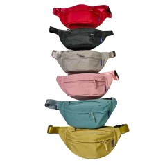 Сумка бананка, 36-17см, 2 відділення, застібка-блискавка, 6 кольорів, у п/е, 42-19-3см 