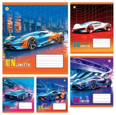 Тетрадь 18 листов клетка Твердая ТА51203 Современные авто, 20/400, 5к. цена за 20 шт.