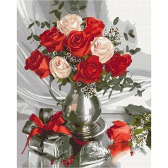 Картина по номерам: Подаренные розы