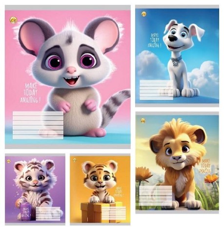 Тетрадь 12 л.линия Твердая ТЕ42110 12ЛВ Милые друзья, 25 шт. в уп. /600/, 5к.