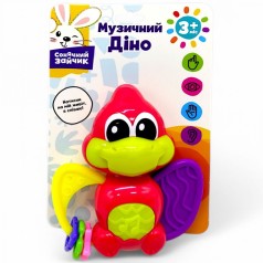 Погремушка музыкальная "Динозавр" (красный)