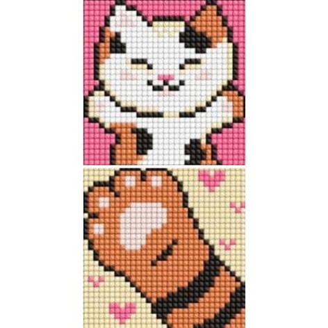 Набір з алмазною мозаїкою на самоклеючій основі "Пухнастик" 9x9 см