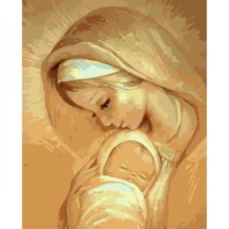 Картина за номерами Таємниця народження 2 Strateg з лаком та рівнем розміром 40х50 см (VA-3609)