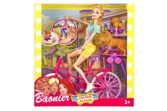 Кукла на велосипеде с собачками 31*30*8 см