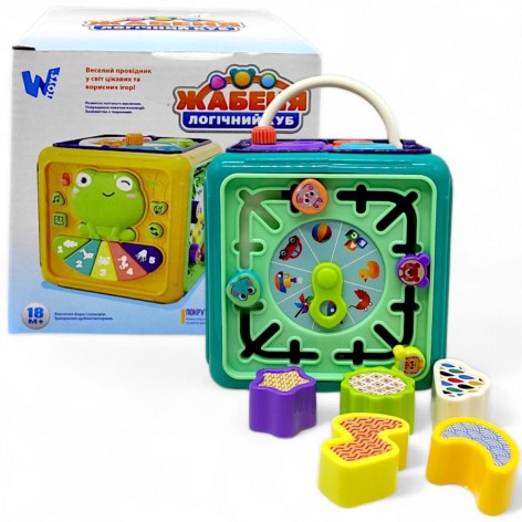Интерактивная игрушка логический куб Wtoys "Музыкальный куб - Лягушка" укр