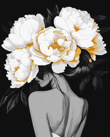 Картина по номерам - "Тайны расцвета" с красками металлик extra ©victoria_art, 40х50см