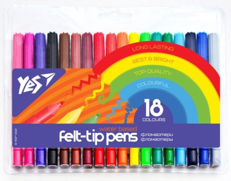Фломастеры YES 18 цветов Erudite