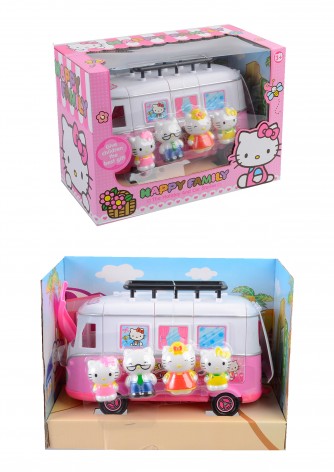 Игровой набор автобус, герои Hello Kitty, 28*15,5*20 см