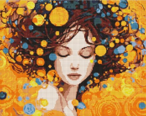 Набор с алмазной мозаикой Портрет элегантности Ideyka 40х50 см AMO8000