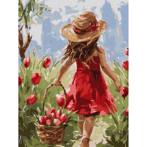 Набор для росписи по номерам "Цветочная радость" 30х40см