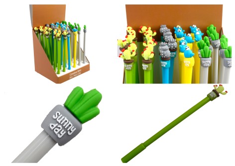 Ручка шариковая в/в Кактус в чашке по 12 шт. в уп.