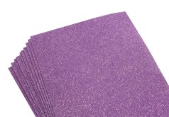 Фоаміран із гліттером 20*30 см, EVA, Флексіка, 2 мм. 10 аркушів в ГРР: бузковий