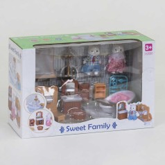 Набор мебели для ванной комнаты "Счастливая семья" 2 персонажа, в коробке