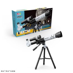 Телескоп дитячий, для новачків, з окулярами 20х30х40см, з регульованими кутами, 2 види: жовтий, білий