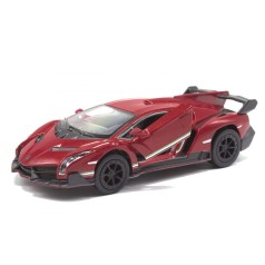 Машинка металева LAMBORGHINI VENENO вишнева