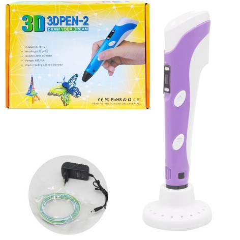 Набор 3D-ручка в коробке (ФИОЛЕТОВА)