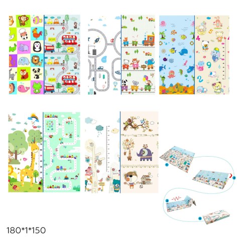 Коврик складной CARRELLO XPE-013/14/15/16/17 XPE 5цв.180*1*150 сумка 89*7,3*39 