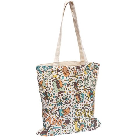 Еко-сумка з ручками, розмір 35х38см, біла з малюнком 3639-1(117940)