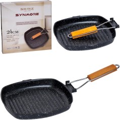 Сковорода - гриль 24*24см XM184-252-21 антипригарне покриття, складна ручка