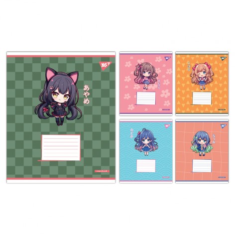 А5/18 кл. Yes Anime girls, зошит учнівський шкільний, ціна за 25 шт. //