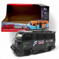 Фургон инерционный (черный) (инерция, звуки, мелодии, подсветка, открывающиеся дверцы, парогенератор)