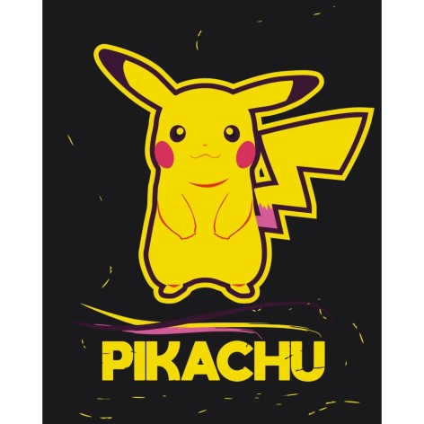 Картина за номерами (без підрамника) "Аніме. Пікачу" 40х50 см