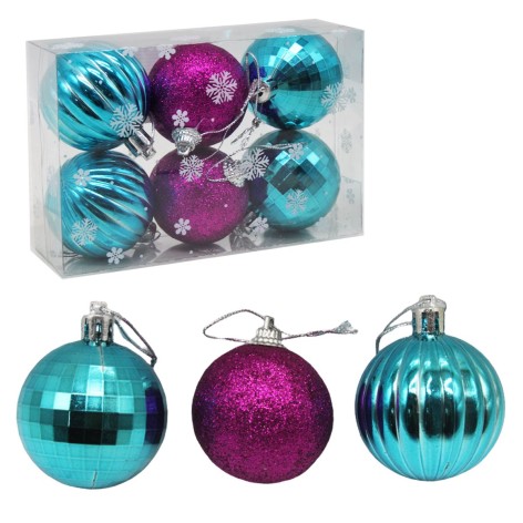 Новорічні прикраси D 35897  6шт в коробці