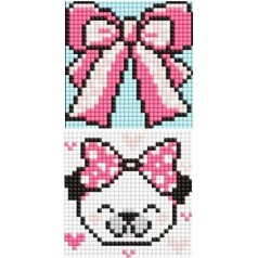 Набір з алмазною мозаїкою на самоклеючій основі "Бантик" 9x9 см