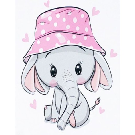 Алмазна мозаїка “Слоненя”, 20х30 см, в коробці