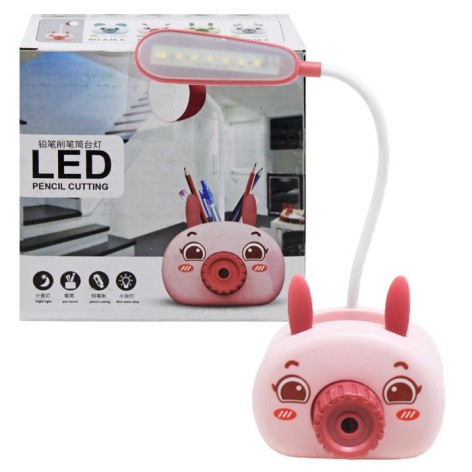 Лампа настільна 3в1 "Зайчик" (рожевий)