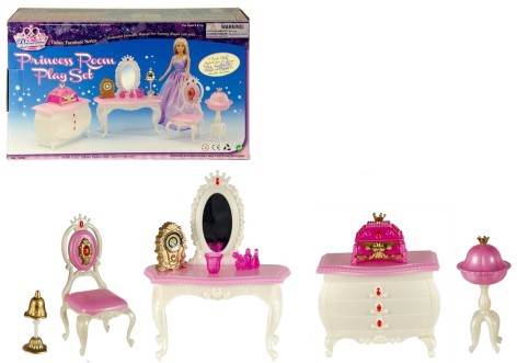 Меблі лялькові Gloria 1208 кімната принцеси 29*7,5*18,3