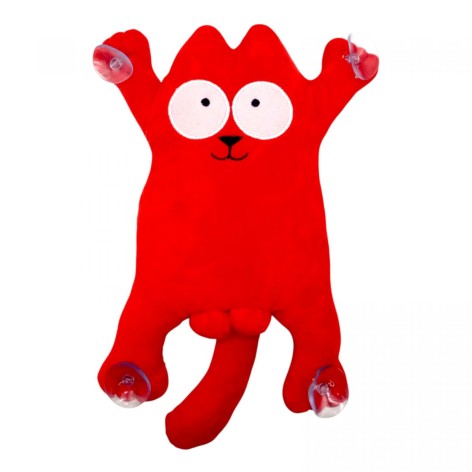 Мягкая игрушка "Кот Саймон" (28см) (КРАСНЫЙ)