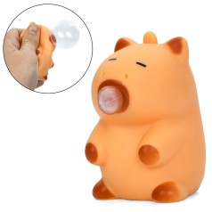 Іграшка капібара, 7см, антистрес, іграшка-надувашка, тварина з жуйкою, у п/е 6-9-4,5см 