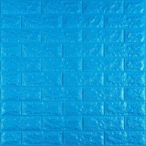 3D панель Sticker Wall "Цегла синій" 700x770x7 мм для внутрішніх робіт (SW-00000060)