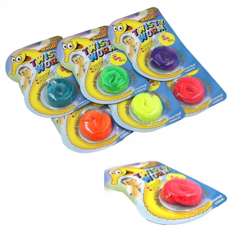 Игрушка-атистресс, червячок Twisty Worm, 6/с