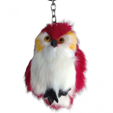 Брелок сова бордо