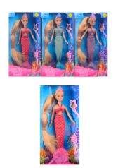 Детская кукла Defa 26 см 8236 русалка с аксессуарами, 3 вида 14*4,6*27