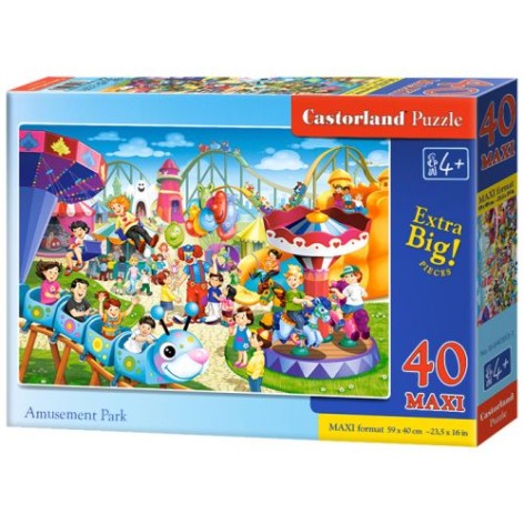 Пазли "Парк з атракціонами" MAXI, 40 елементів