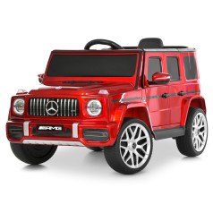 Джип M 6236EBLRS-3 (1шт) р/к 2,4G, 2 мотори 30W, 1 акум. 12V7AH, MP3, TF, BLUETOOTH, колеса EVA, шкір.сид. , муз., світло, чохол, фарб.червоний