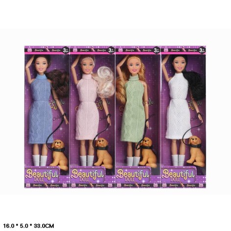 Лялька 29см CH6186 з песиком 4кол.кор.33*5*16 /144/