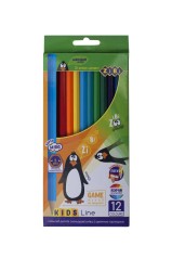 Кольорові олівці, 12 кольорів, KIDS LINE