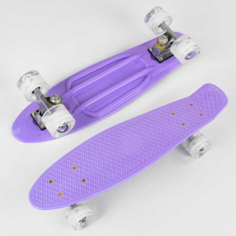 Скейт Пенни борд Best Board, доска=55 см, колеса PU со светом, диаметр 6 см
