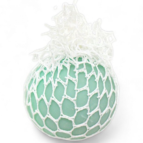 Антистресс "Мячик-мозг Mesh Squish Game" (6 см), пена, зеленый