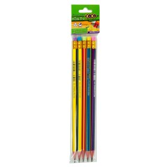 Олівець графітовий Rainbow HB, з гумкою, 5 шт.