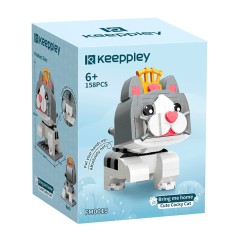 Конструктор кот, 10,2см, 158шт, в кор-ке, 9-12-8см 