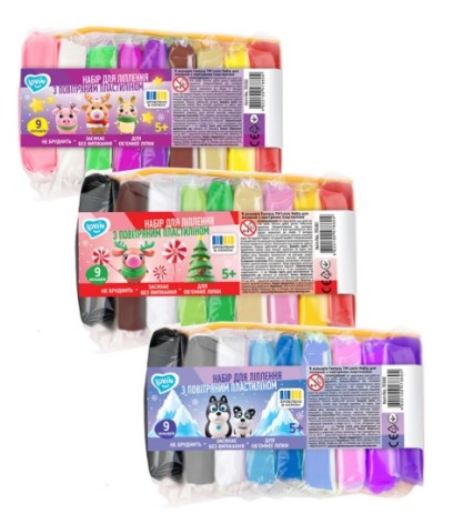 Набір для ліплення з повітряним пластиліном, 9 кольорів Fantasy ТМ Lovin /50/