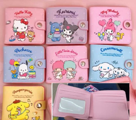 Дитячий гаманець з героями 11x1x9 см кнопкова застібка кишеня для купюр 4 кишені для карток відділення для фото