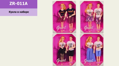 Лялька з Кеном, 4 види, в кор. 23*5*32.5см, р-р іграшки - 29см 