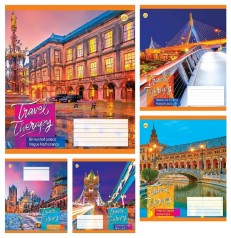 Тетрадь 18 листов.клетка Твердая ТА51205 Travel, 20/400, 5к. цена за 20 шт.